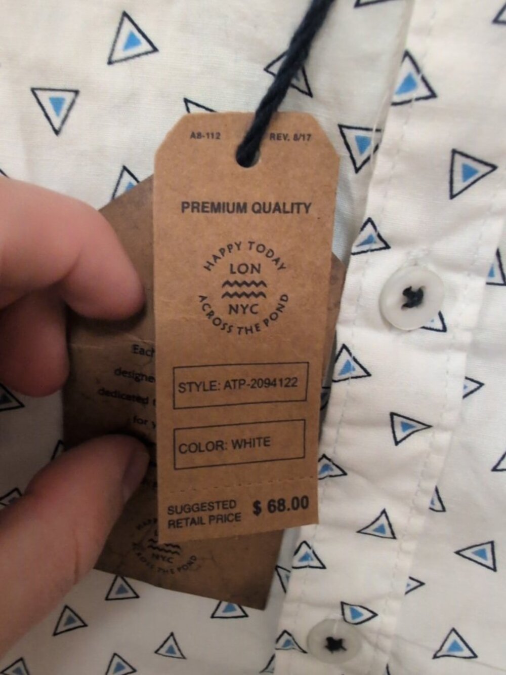 Across The Pond Signature Line Shirt Mens S Short Sleeve Polo Pocketed NWT - Picture 5 of 11